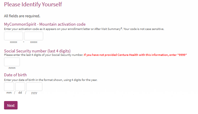 My Centura Health Sign Up With Activation Code