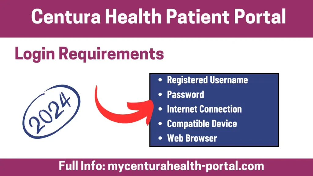 Requirements of Centura Health Patient Portal Login